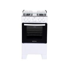 Fogão De Piso Atlas 4 Bocas Coliseum Plus Mesa Inox Branco Bivolt