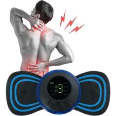 Mini Massageador Elétrico Portátil Cervical EMS Alivia Dores Corpo Pescoço