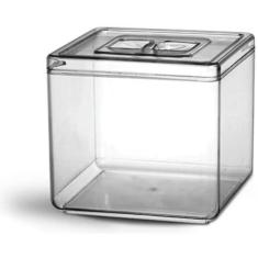 Pote Quadrado Acrílico 5 Litros Com Tampa