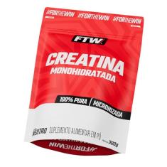 FTW Creatina Monohidratada 100% Pura - Explosão de Energia, Força e Resistência - Absorção Rápida para Ganho de Massa e Performance - Refil 300g