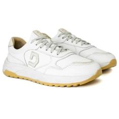 Tênis Sneaker Denim Dave Democrata com Cadarço Couro Legítimo Palmilha Macia Confortável 336101-Masculino