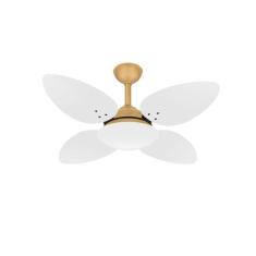 Ventilador Teto Pétalo Dourado 4 Pás Mdf Potente Ventax 110V, 110V