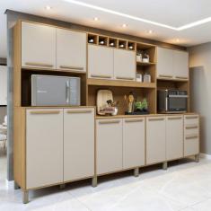 Armário para Cozinha 13 Portas 2 Gavetas Agata - Valdemóveis