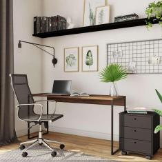 mesa de escritório vince nogal 150 cm