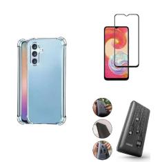Kit Carregador Portátil BlueStar 10.000mAH  Samsung Galaxy A54 5G + Capa + Película De Vidro 3D