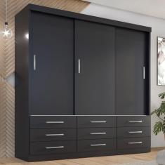 Guarda Roupa Casal 3 Portas Correr 9 Gav Capri - Quarta Divisão