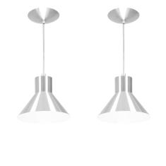 Kit 2 Lustres Pendentes Tenesse De Alum nio Escovado