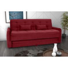 Sofá Cama C/ Aux. Madalena Masserati Vermelho E404 - Matrix