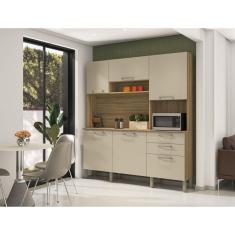 Armário de Cozinha 6 Portas 2 Gavetas Ferrara Freijó/Vanilla