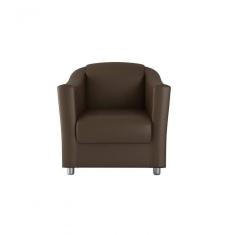 Poltrona Decorativa Bia 1 Lugar Sintético Marrom Matrix