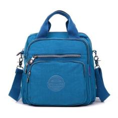 Bolsa Mochila Feminina Nylon Com Alça Removível Azul - Ninabag