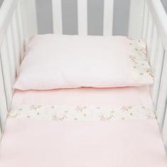Jogo De Lençol Para Mini Berço 3 Peças Floral Rosa - Tropical Baby