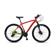 Bicicleta mountain bike aro 29 off firefly 24 marchas laranja verde ta
