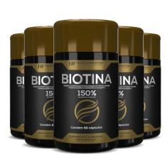 5x biotina 150% premium 400mg 60caps hf suplements - HF SUPLEMENTOS