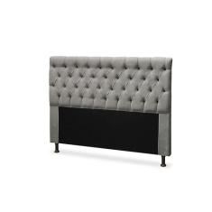 Cabeceira Cristal 1,60 Para Cama Box Suede Amassado Cinza - JS Móveis