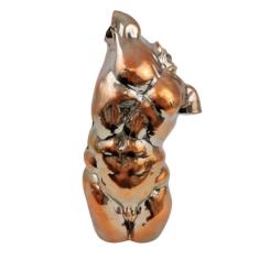 Escultura Corpo Masculino Cobre 31X17X10Cm Ceramica