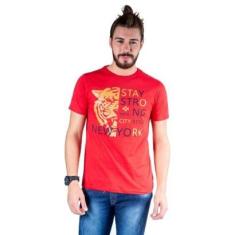 Camiseta Mister Fish Estampado Stay Strong Ney York City Masculina-Masculino