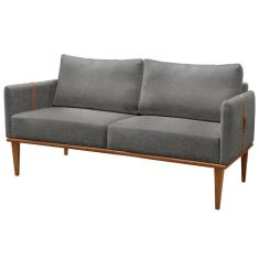 Sofá Namoradeira Milla Luxo Castellar Móbile Linho Cinza Linho Cinza