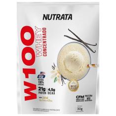W100 Whey Concentrado - 1 Sachê 30g Baunilha - Nutrata-Unissex