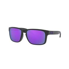 Óculos de sol Oakley masculinos OO9102 Holbrook Square, preto fosco/violeta Prizm, 57 mm