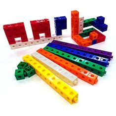 Brinquedo Educativo Blocos De Montar Linked Cubes 100 Peças MMP