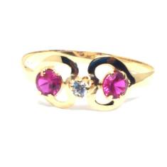 Anel de ouro 18k Coração e Pedras - Elegancy Joias, 23