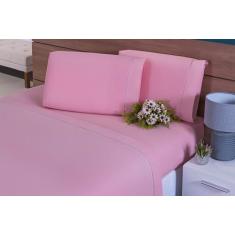 Jg Lençol Viúva 3peça 128x188x30 100%algodão 200fio  - THAIS ENXOVAIS 