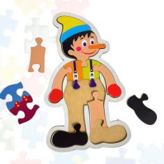 Quebra Cabeça Pinóquio Em Mdf Adesivado Infantil Personalizado Educacional 9 Peças