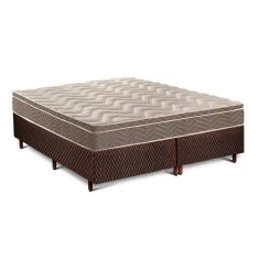 Cama Box Queen: Colchão Ortopédico Paropas D33/Ep Anatômico + Base Fantasy Brown(158X198)