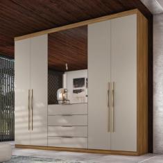 Guarda-Roupa Casal Giardino 6 Portas Amêndola/Nude Prime Tx - Demóbile