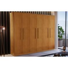 Guarda Roupa Casal 6 Portas E 2 Gavetas Espanha Naturale - Rufato