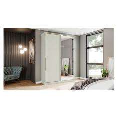 Guarda Roupa Solteiro Ambiente New Predileto Areia Com Espelho - Henn