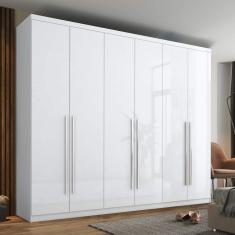 Guarda Roupa 6 Portas Valência Espresso Móveis Branco