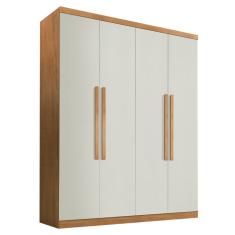 Guarda-Roupa Casal Império 4 Portas 3 Gavetas Imbuia e Off White