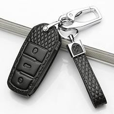Capa para porta-chaves do carro, capa de couro inteligente, adequado para VW Skoda Golf 7 Polo Tiguan Passat Jetta MK5 MK6 T5 Beetle 2017, porta-chaves do carro ABS Smart porta-chaves do carro
