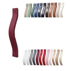 Kit com 04 Puxadores Hidden Gaveta Porta Móveis Armário Textura de Couro