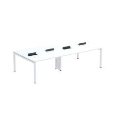 Mesa de Plataforma Dupla para 4 Pessoas Corporativa 140X140/4P PDC14/14/4P Branco