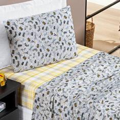 Jogo de Lençol Solteiro Joy Malha 100% Algodão Estampado 3 Peças - Adventure