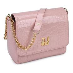 Bolsa Media De Lado Alça De Corrente Transversal Verniz-Feminino