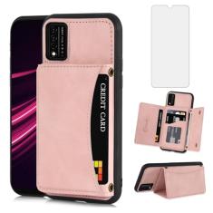 Asuwish Capa de telefone para T-Mobile Revvl V+ 5G capa carteira com protetor de tela de vidro temperado e suporte para cartão celular Tmobile RevvlV+ + 5G T Mobile Revell V+5G TCL Revel V + Plus G5