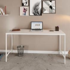 Escrivaninha Industrial 150cm Active Yescasa Branco Chess/Est.Branca