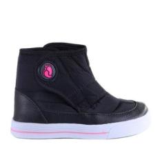 Tênis Infantil Menina Unipasso Botinha Preto Pink-Feminino