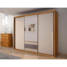 Guarda-Roupa Paradizzo Gold Com Espelho 3 Portas e 6 Gavetas - ByMobil