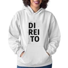 Moletom Feminino Direito Estudante - Foca na Moda, Branco, GG