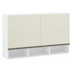 Armário Perola 120 cm 2 Portas com Nicho Luciane - Luciane Móveis, Bra