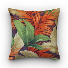 Capa de almofada VivaIN linho estampa com folhas