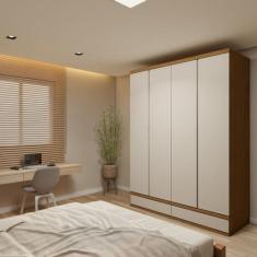 Guarda-roupa 4 Portas 3 Gavetas 100% Mdf Urbano - Josandro