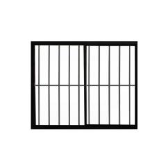 Janela 2 Folhas De Correr C/ Grade 1.00 X 1.50 Alumínio Brilhante Linha Modular - Hale