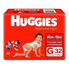Fralda Huggies Supreme Care - Tam. G 9 a 12,5kg 32 Unidades