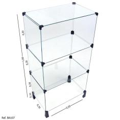 Balcão de Atendimento Modulado em Vidro - 0,50 x 1,00 x 0,30
